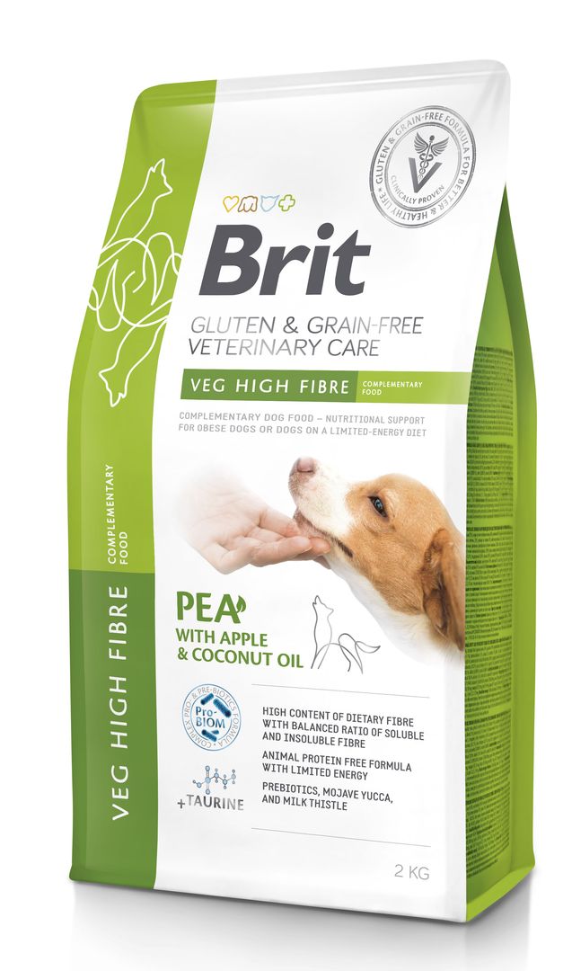 Brit GF Veterinary Diets Dog Veg High Fibre BORSÓ & ALMA & KÓKUSZ OLAJ
