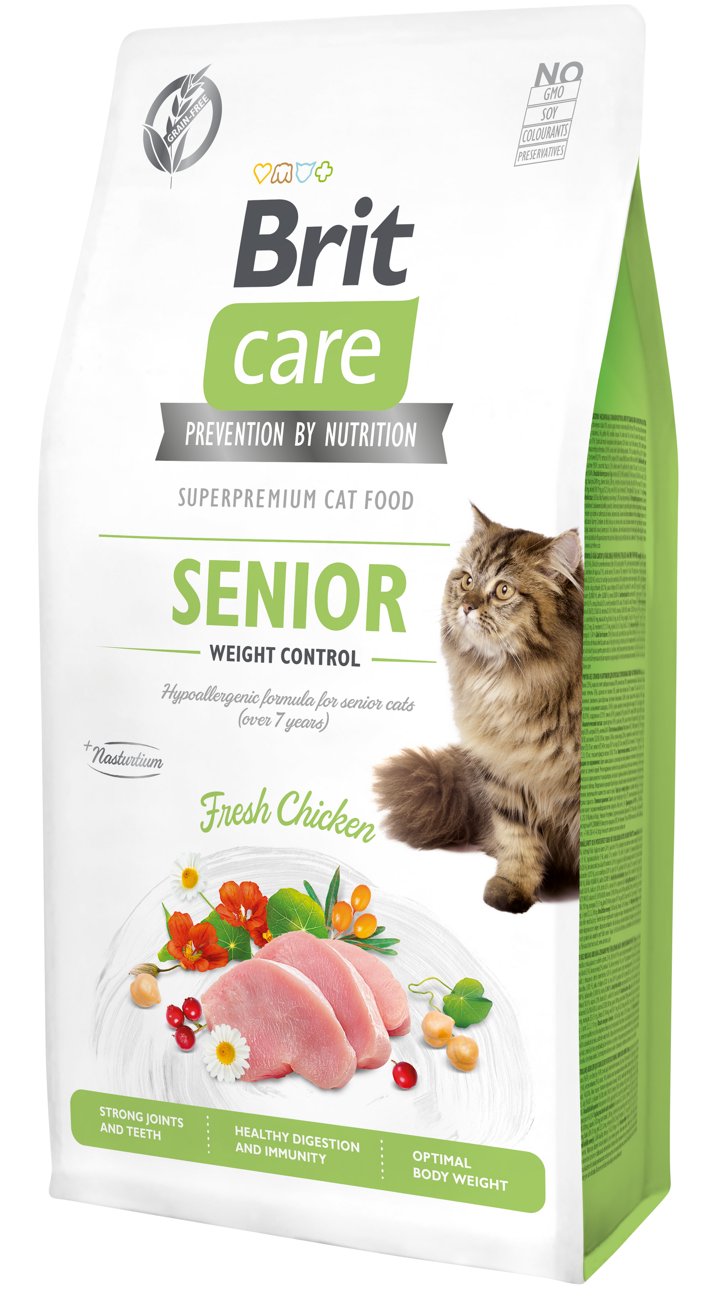 Brit Care Cat SENIOR CSIRKE Hipoallergén, Gabonamentes