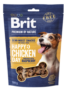 BRIT Premium by Nature Félnedves jutalomfalat kutyáknak Csirkehús málnával 180 g