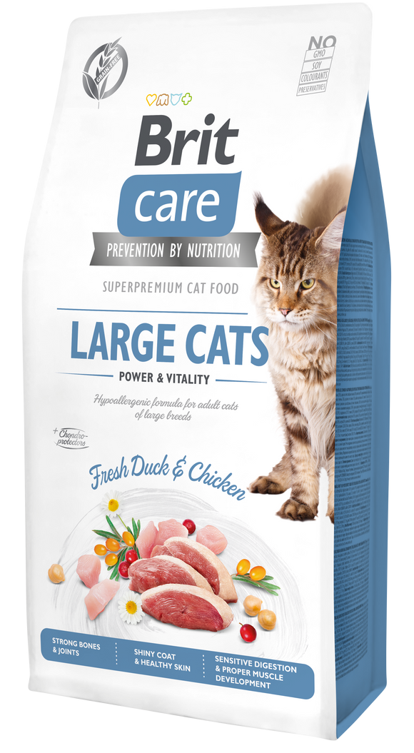 Brit Care Cat LARGE CATS<br>KACSA & CSIRKE<br><i>Hipoallergén, Gabonamentes</i>