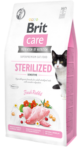 Brit Care Cat STERILISED - SENSITIVE<br>NYÚL<br><i>Hipoallergén, Gabonamentes</i>