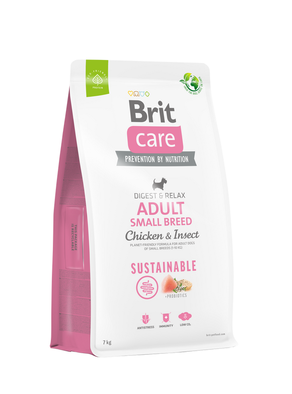 Brit Care ADULT - Small breed <br>Chicken & Insect<br><i>Sustainable - Fenntartható</i>