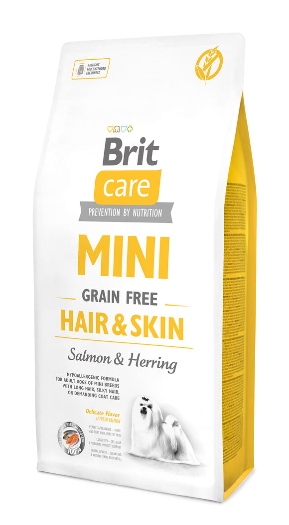 Brit Care MINI - HAIR & SKIN<br>LAZAC & HERING<br><i>Hipoallergén, Gabonamentes</i>