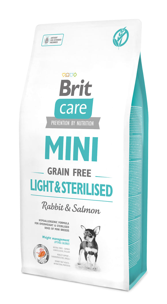 Brit Care MINI - LIGHT & STERILISED<br>NYÚL & LAZAC<br><i>Hipoallergén, Gabonamentes</i>